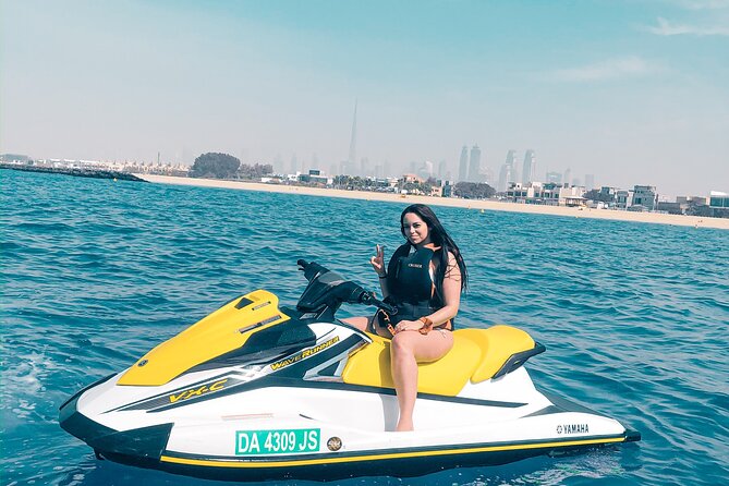 1-Hour Jet Ski Tour – Burj Al Arab, Atlantis, & Dubai Skyline - Riding toward Burj Al Arab