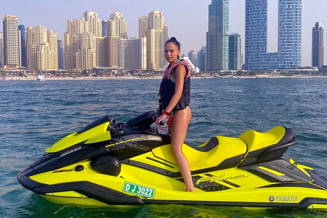 1-Hour Jet Ski Tour – Burj Al Arab, Atlantis, & Dubai Skyline - Getting started near Kite Beach