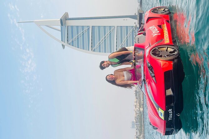 30Min Jetcar Dubai with Burj Al Arab Views-Free Ice Cream - Cruising toward the Burj Al Arab
