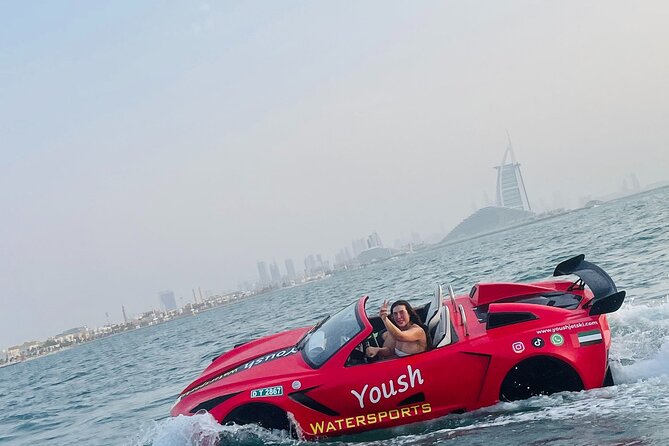 30Min Jetcar Dubai with Burj Al Arab Views-Free Ice Cream - Sheik Island, yachts, and the faster stretch