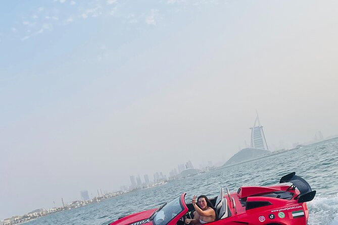 30Min Jetcar Dubai with Burj Al Arab Views-Free Ice Cream - Safety, comfort, and how wet you may get