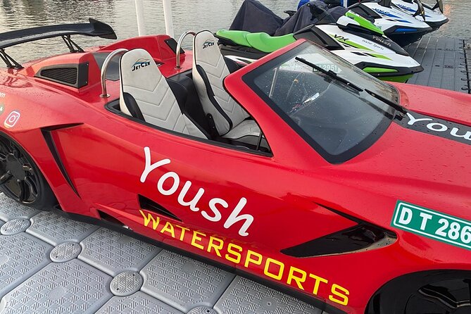 30Min Jetcar Dubai with Burj Al Arab Views-Free Ice Cream - Learning the controls before you leave