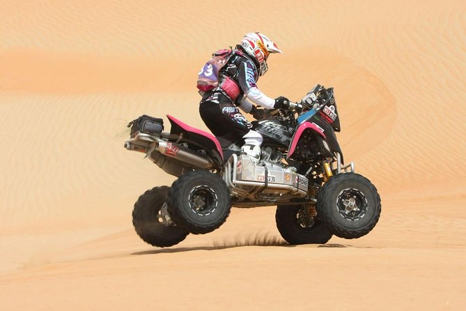 4x4 Self-Drive Quad Bike Safari with Camel Riding - One hour of sand, slopes, and stops