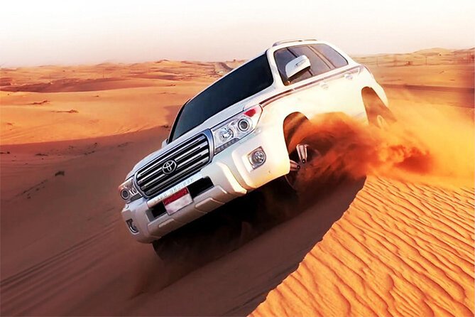 6-Hour Dubai Desert Dinner Safari with Dune Bashing & Camel Ride - Optional quad biking and sandboarding