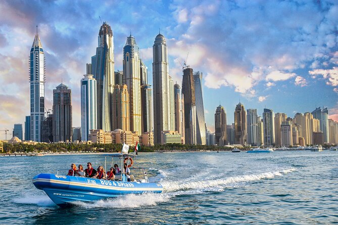 90 Minutes Speedboat Tour Dubai Marina, Burj Al Arab and Atlantis - Why seeing Dubai from the Persian Gulf works so well