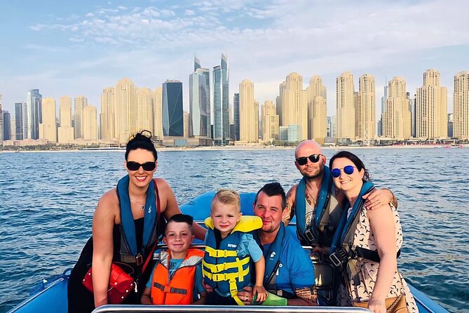 90 Minutes Speedboat Tour Dubai Marina, Burj Al Arab and Atlantis - The guide and the photo stops