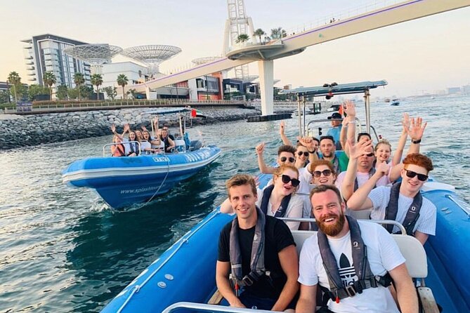 90 Minutes Speedboat Tour Dubai Marina, Burj Al Arab and Atlantis - Leaving Dubai Marina among towers and yachts