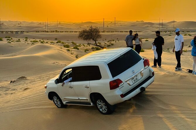 Abu Dhabi Desert Safari with Live Entertainment and Live BBQ - Camel riding, sandboarding, and camp activities