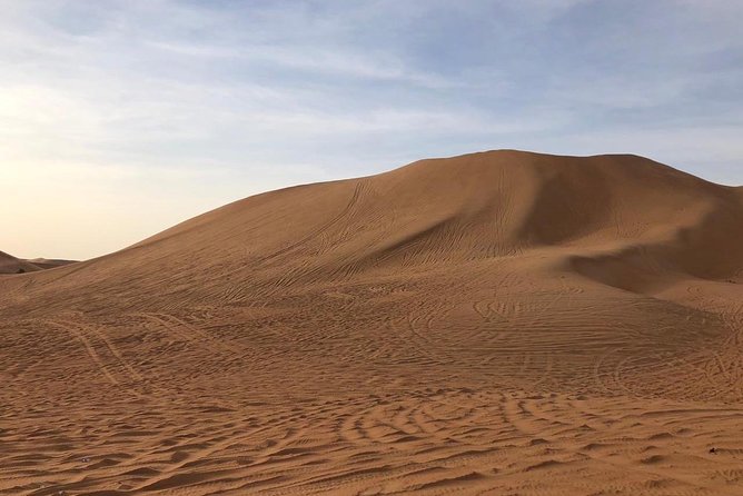 Abu Dhabi morning desert safari - Private car - Sandboarding on the desert slopes