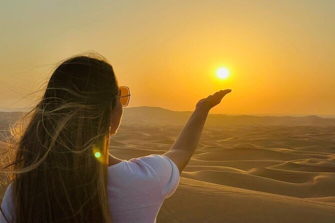 Afternoon Dune Drive Safari with SunSet Photo & Sand Boarding - From Dubai to Al Badayer