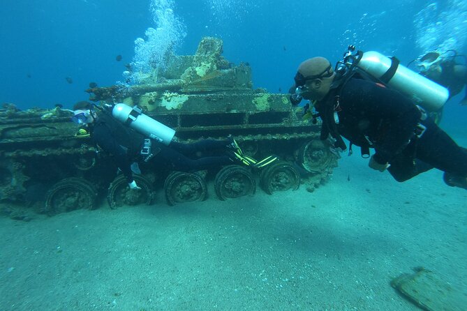 Aqaba Private Scuba Diving Activity with Pick Up - The Tank, military exhibits, and sunken aircraft