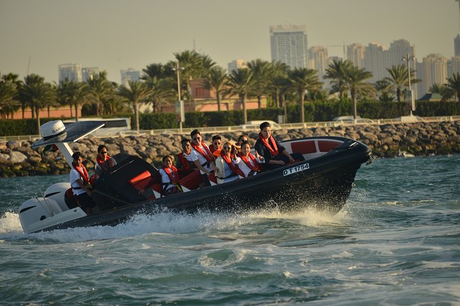 Burj Al Arab 100 Minute Boat Tour - JBR beach and towers from offshore