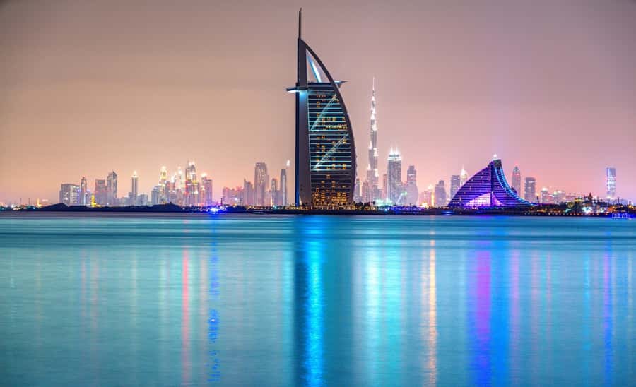 City of Lights: Dubai Night Experience - Jumeirah Beach for open skyline photographs