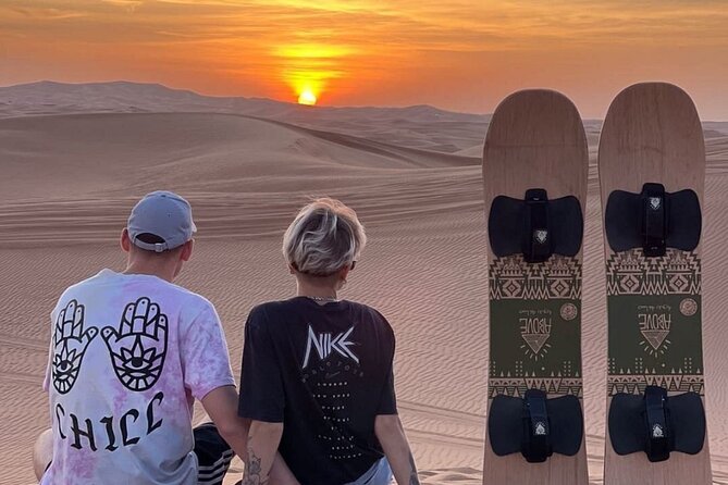 City Tour and Desert Safari with Camel Ride and Sand Boarding - Sealine Beach, sandboarding, and dune time