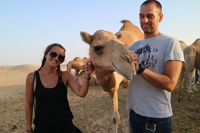 Desert Safari Abu Dhabi - Sand boarding, costumes, henna, and falcon photos