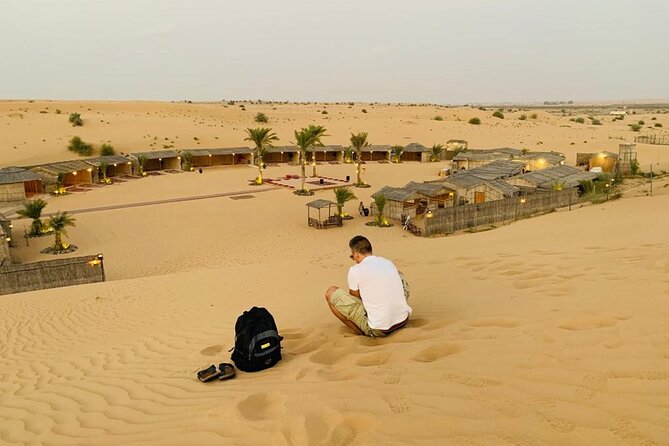 Desert Safari Experience with Dune Bashing and Dinner in Dubai - Sunset at the Arabian camp