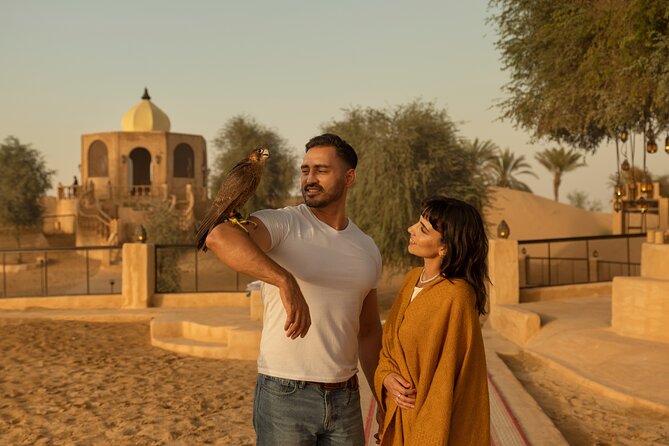 Desert Safari: Luxury Fortress Dinner, Camel Ride & Dune Bashing - Camel and horse rides, henna, and a falcon display