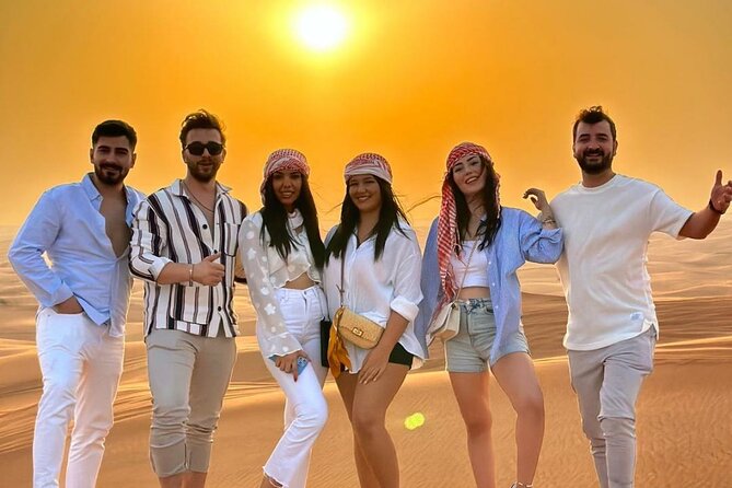 Desert Safari with 4x4 Dune Bashing Camel Ride Sand Boarding - BBQ dinner and the value of the package