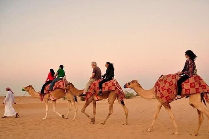 Desert Safari with BBQ Dinner, Camel Ride, Sand Board & Live Show - Leaving Dubai for the Lahbab dunes