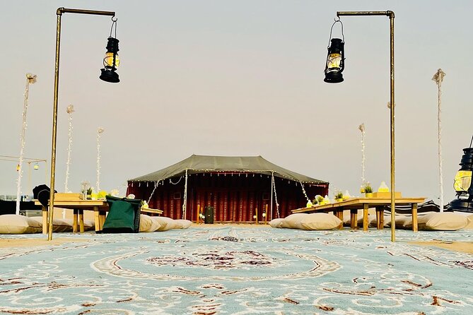 Desert Safari with BBQ Dinner - UAE Must Do - Shawarma, BBQ, buffet dishes, and dessert