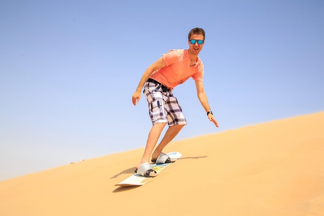 Doha Desert Safari: Dunebashing, Camel, Sandboarding & Inland Sea - The Inland Sea and the Saudi border view