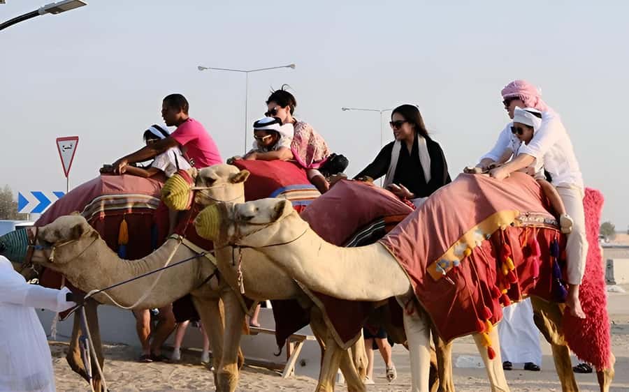 Doha: Desert Safari with Quad Bike, Sandboard & Camel Ride - Quad biking on designated desert tracks