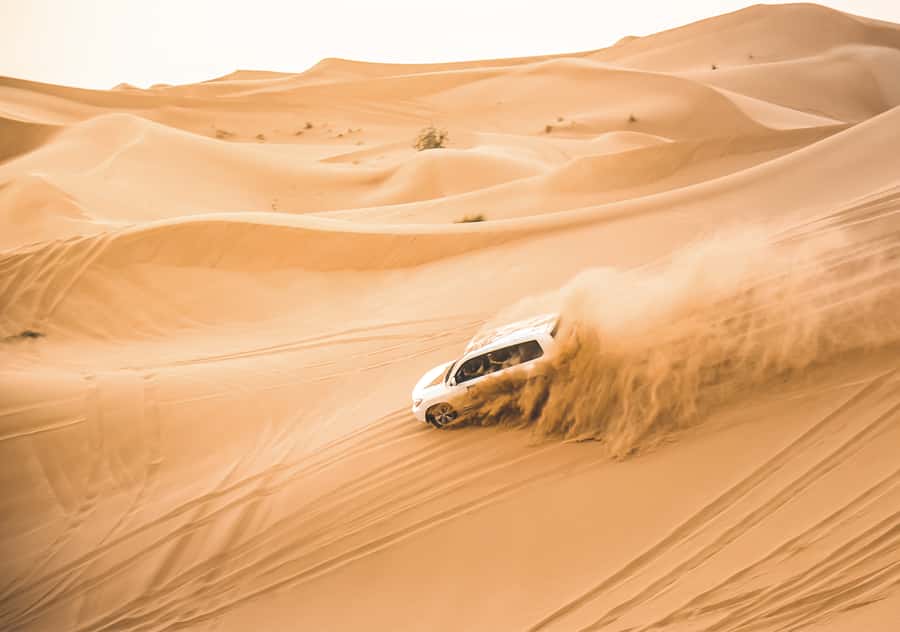 Doha: Half-Day Desert Safari, Quad Bike, Camels & Inland Sea - Dune bashing across the tallest sand