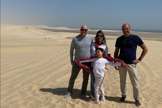 Doha : Half Day Desert Safari With SandBoarding and Camel Ride - Sandboarding, with one timing warning