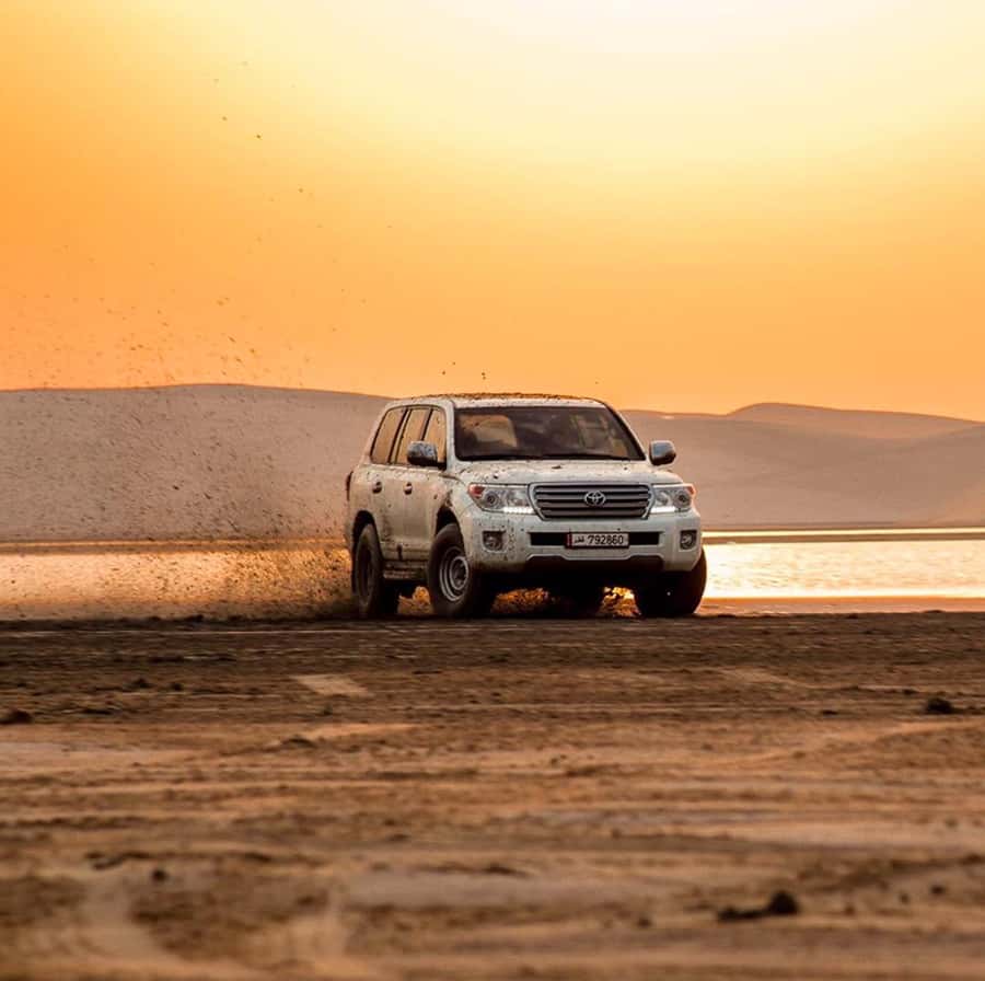 Doha: Inland Sea, Desert Safari, Camel Ride and Sandboarding - Sandboarding on Qatar’s Dunes