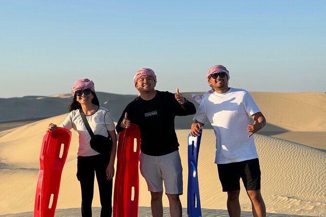 Doha: Luxury Desert Safari, Quad Bike & Sandboarding - Sealine Beach brings tea, camels, and a slower pace