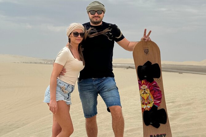 Doha: Luxury Desert Safari, Quad Bike & Sandboarding - Sandboarding gives you one more way down