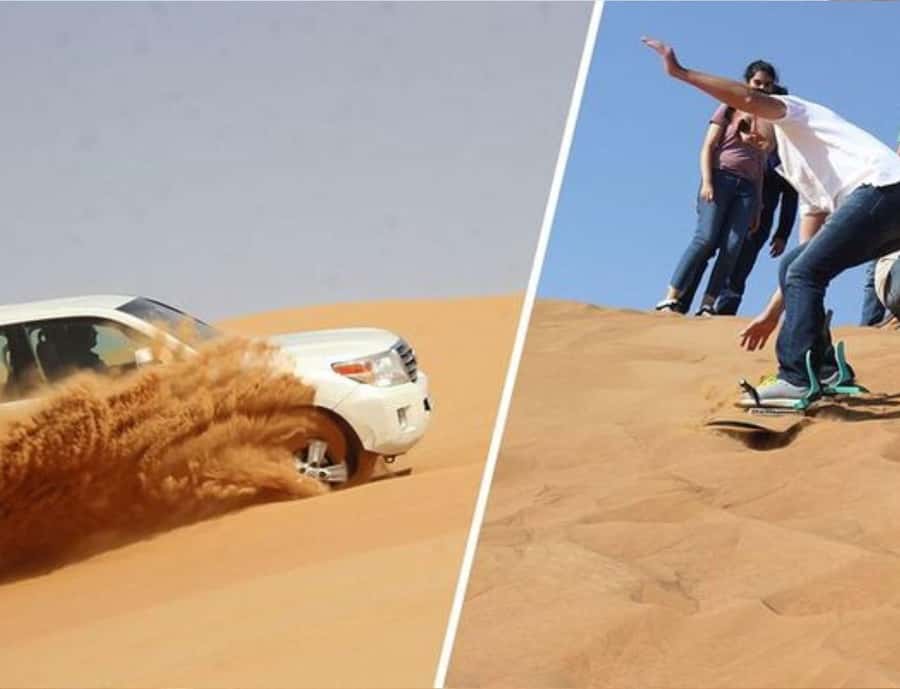 Doha: Night Inland Sea Desert Safari with Full Activities - A short camel ride, then quad biking