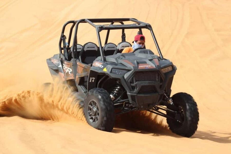 Doha Qatar Buggy ride, camel ride, dune bashing, sandboard. - From Doha to Sealine, the desert begins on the road