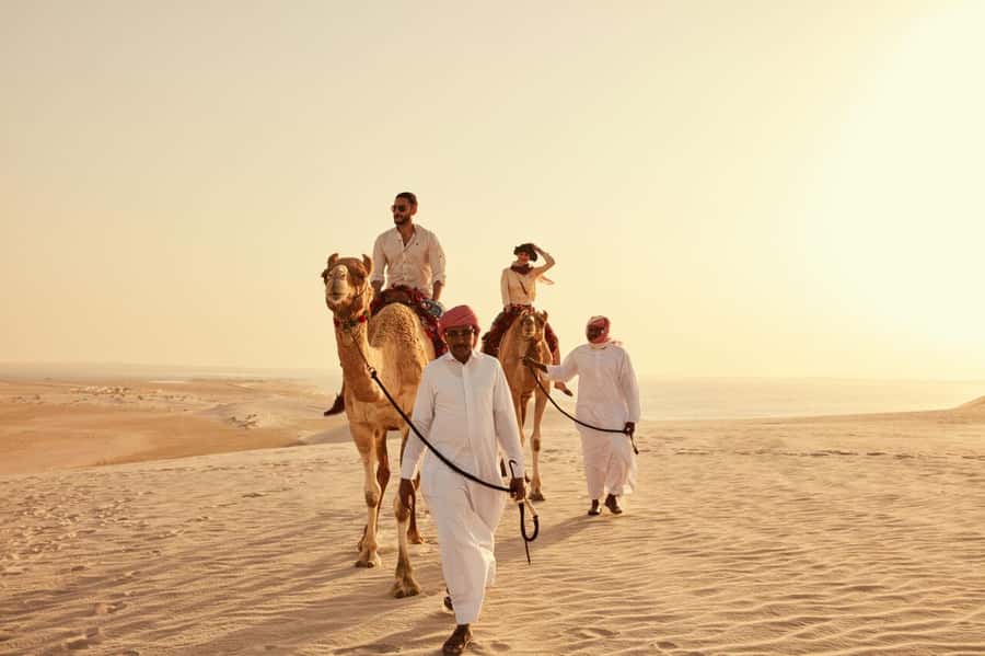 Doha:Sunrise or Sunset Desert Safari Tour with Sand Boarding - Inland Sea photo stops and quiet time