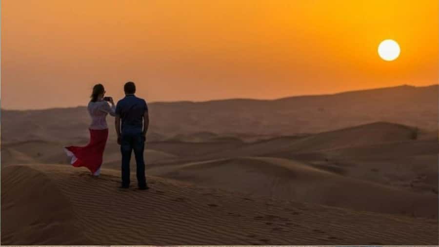 Doha :Sunrise/ Sunset Desert Safari CamelRide & Sandboarding - Choosing sunrise or sunset