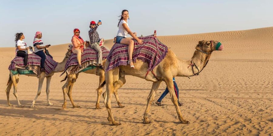 Doha: Sunset Desert Safari, ATV, Camel Ride and Sandboarding - Sunset at Khor Al Adaid