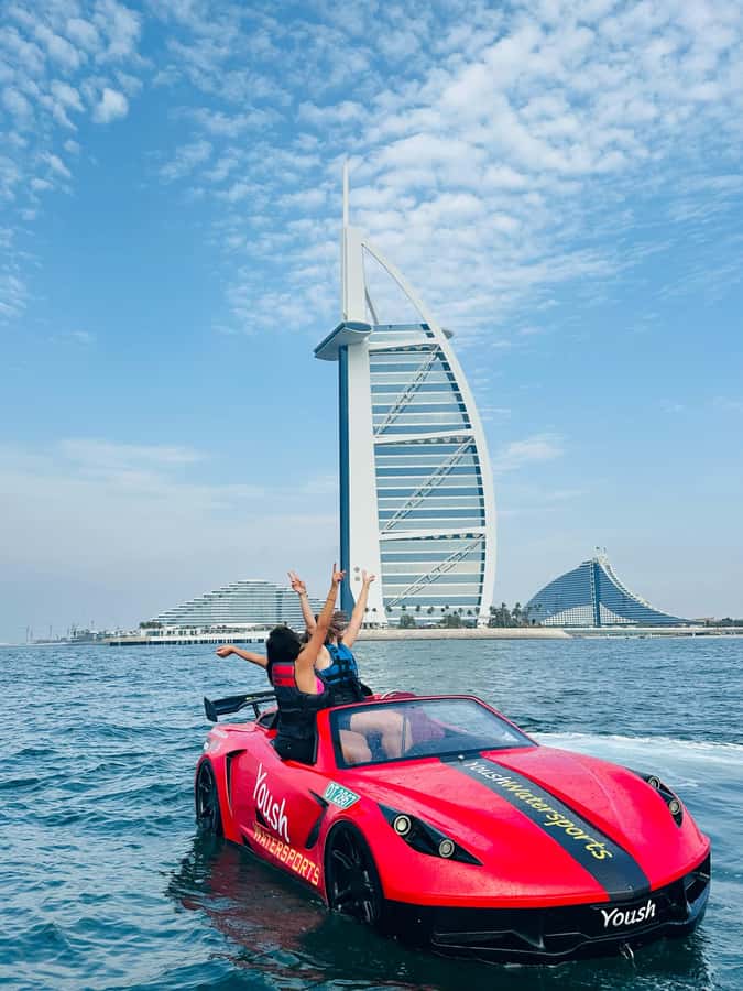 Dubai: 30-Minute Jet Car Tour of Burj Al Arab with Ice Cream - Photos, videos, and the wet factor