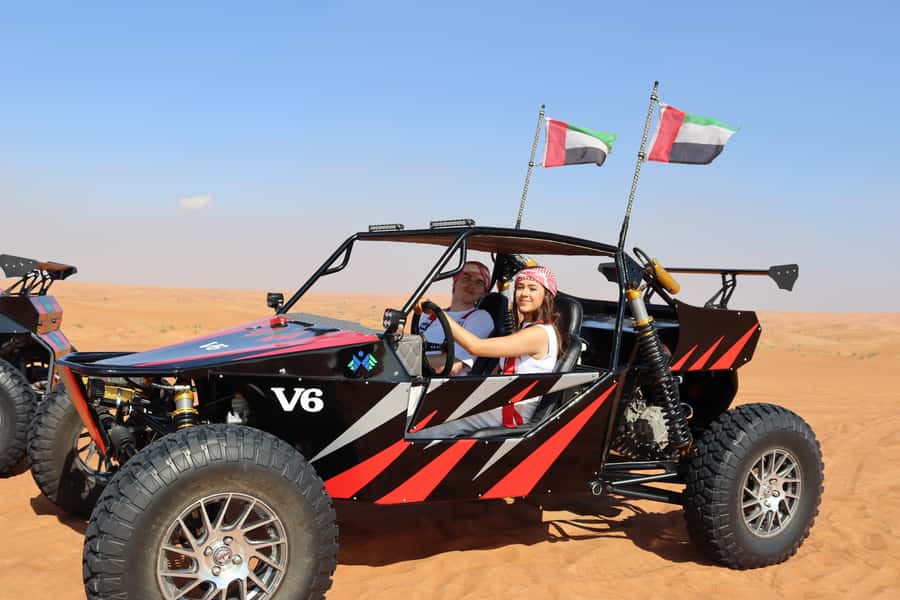 Dubai: 3000cc V6 Dune Buggy & Sandboarding -Private Tour - The drive from Dubai to Lahbab