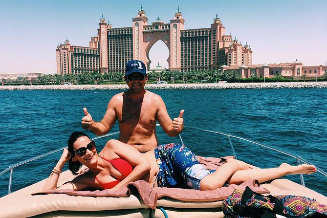Dubai 3h Sea escape: Swim! Tan! Sightsee! - A picnic, music, and time on deck