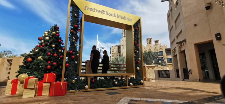Dubai: 4-Hour Semi Private City Tour and Burj Khalifa Ticket - Souk Madinat and the view toward Burj Al Arab