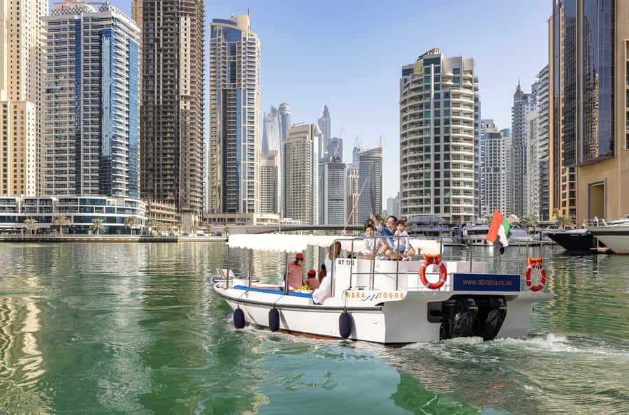 Dubai: Abra Boat Tour in Dubai Marina, Ain Dubai, JBR - Dubai Harbour: the quiet opening stretch