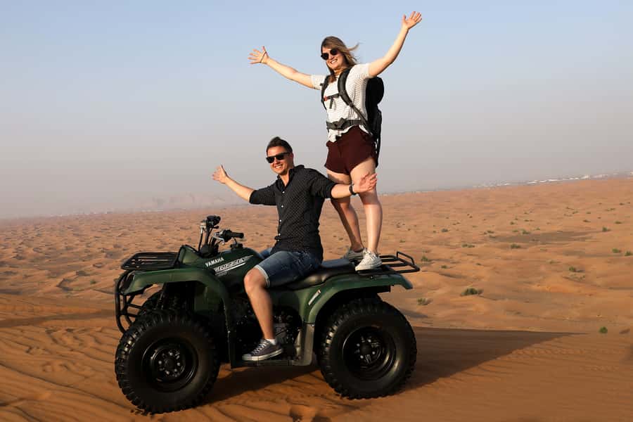 Dubai: Adventure Quad Bike Safari, Camel Ride & Refreshment - What the 60-minute quad-bike ride feels like