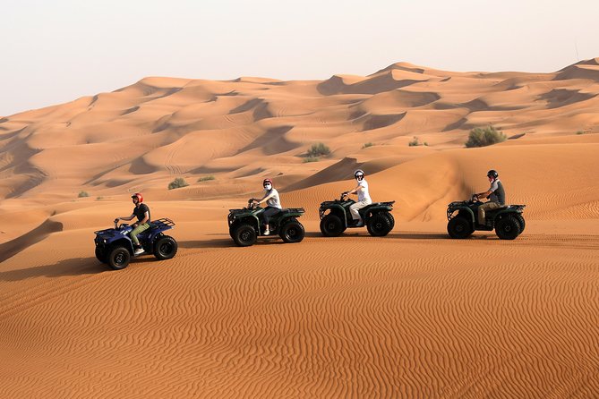 Dubai: Adventure Quad Bike Safari, Camel Ride & Refreshments - What the 60-minute quad-bike session feels like