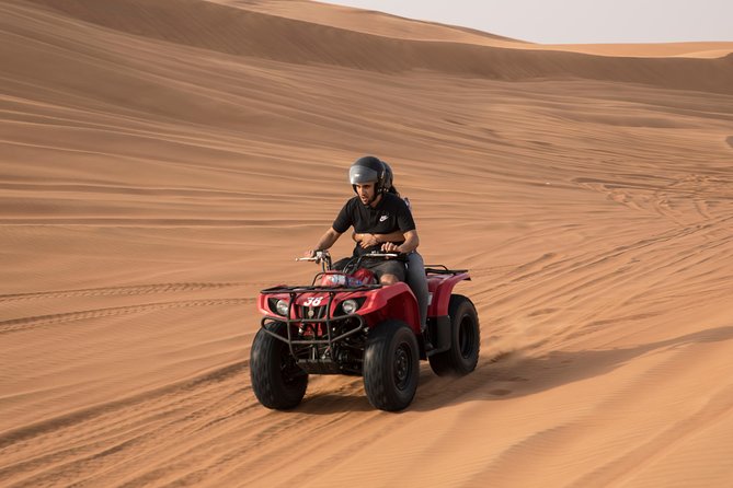 Dubai: Adventure Quad Bike Safari, Camel Ride & Refreshments - Sandboarding gives you a quick second thrill