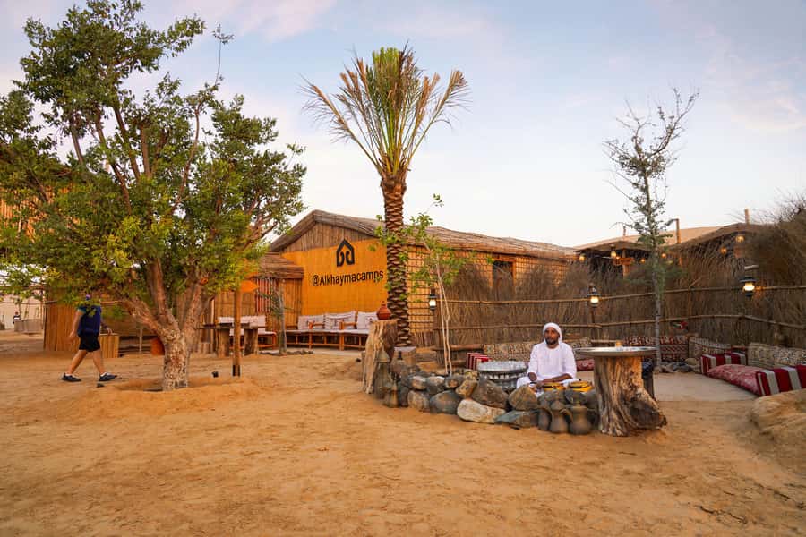 Dubai: Al Khayma Camp Experience with BBQ Dinner - Falconry, henna, and small cultural touches