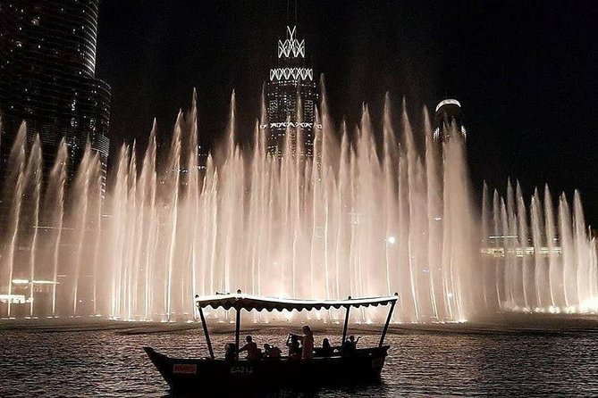Dubai At Night Tour with Pick up Included - Dubai Mall and the Burj Khalifa fountain show