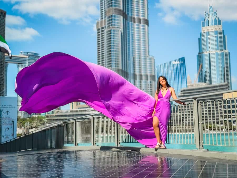 Dubai: Burj Khalifa Flying Dress Videography Shoot - Key details before you book