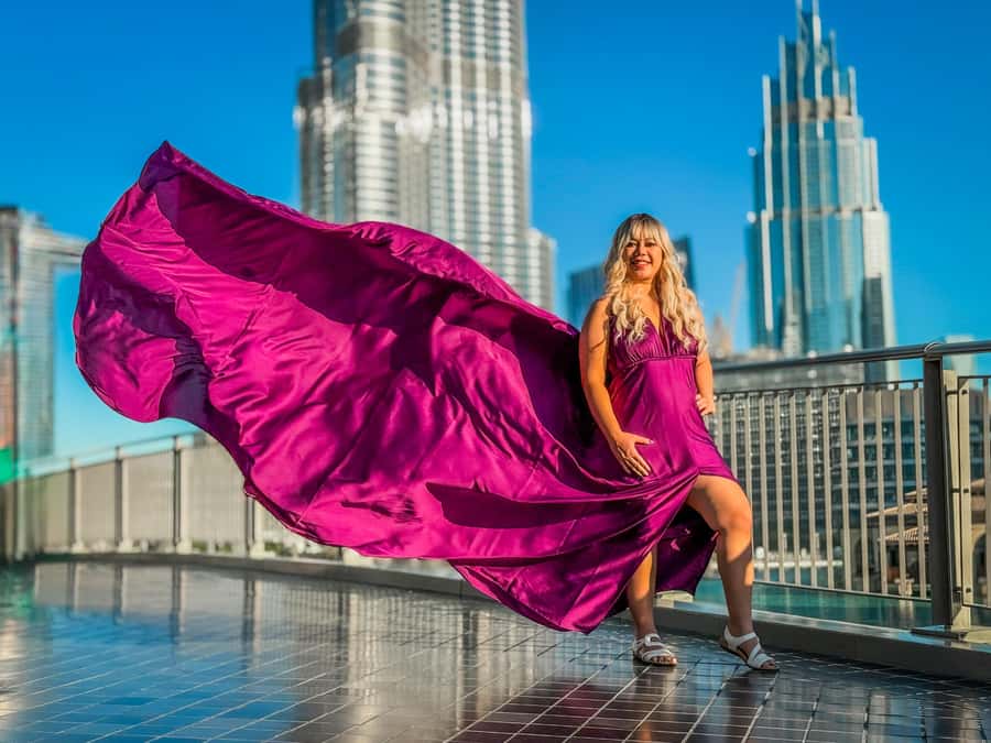 Dubai: Burj Khalifa Flying Dress Videography Shoot - What you actually receive after filming