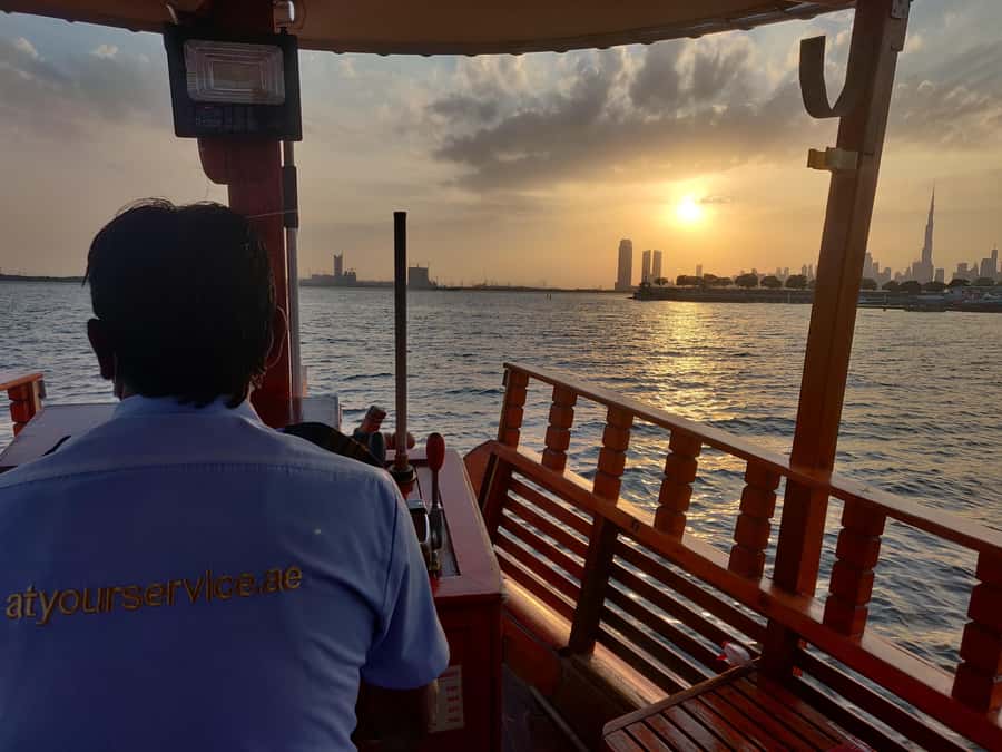 Dubai: Burj Khalifa Sunset on an Abra - Commentary, music, and the overall mood
