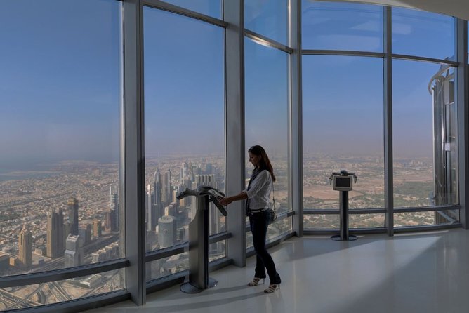 Dubai City Tour with Burj Khalifa at the top entry - Going up Burj Khalifa floors 124 and 125